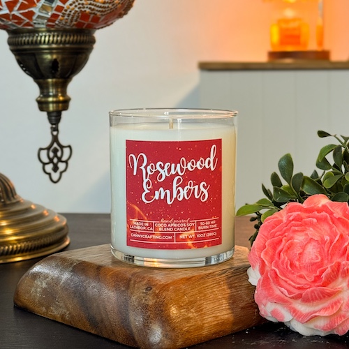 Rosewood Embers - Cozy Candle